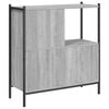vidaXL Bookcase Grey sonoma Engineered Wood, Powder-Coated Steel Medium