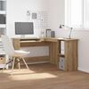 vidaXL Corner Desk Artisan Oak Engineered wood Medium Corner Desk