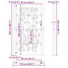 vidaXL Garden Gate 39.4x78.7" Corten Steel Bamboo Design