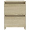 vidaXL Bedside Cabinet Sonoma Oak Engineered Wood Standard