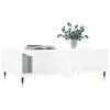 vidaXL Coffee Table White Engineered Wood, Iron Medium Coffee Table
