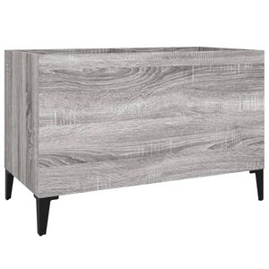 vidaXL Record Cabinet Grey Sonoma Engineered wood, Metal Medium