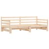 vidaXL Daybed With Trundle Pine Solid pine wood Twin