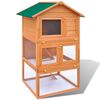 vidaXL Rabbit Hutch Wood color Wood Rabbit Hutch Rectangular