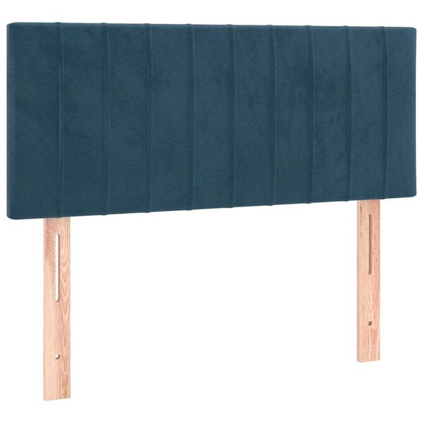 vidaXL Headboard Dark Blue 35.4"x2"x30.7"/34.6" Velvet