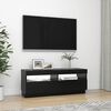vidaXL TV Cabinet Black Engineered wood 39.4 in x 13.8 in x 15.7 in