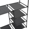 vidaXL Clothes Rack Black Powder-coated steel, Non-woven fabric Medium