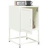 vidaXL Bedside Cabinet Set of 2 White Steel Medium Bedside Cabinet