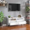 vidaXL TV Cabinet White Engineered wood, metal 39.4 x 13.6 x 17.5 in