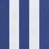vidaXL Patio Bench Cushion Blue&White Stripe 78.7x19.7x1.6" Fabric