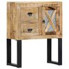 vidaXL Sideboard Natural Solid Mango Wood and Galvanized Steel Medium