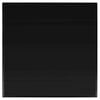 vidaXL Table Top Black Tempered Glass 27.6 x 27.6 in Heat-resistant