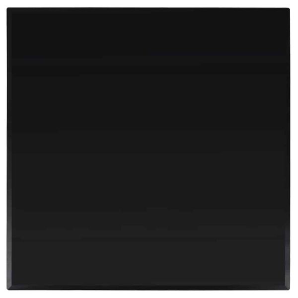 vidaXL Table Top Black Tempered Glass 27.6 x 27.6 in Heat-resistant