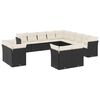 vidaXL Garden Sofa Set Black