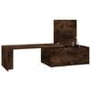 vidaXL Coffee Table Smoked oak Engineered wood 59.1 x 19.7 x 13.8 in