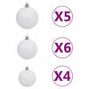vidaXL Artificial Pre-lit Christmas Tree with Ball Set Green 59.1" PET