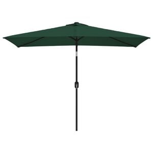 vidaXL Parasol Green Polyester, Steel 78.7 x 118.1 in Foldable Parasol