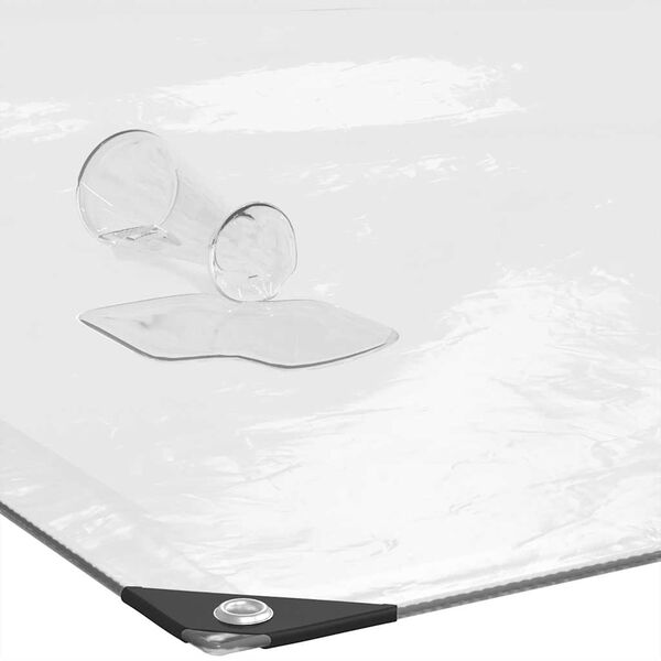 vidaXL Clear Tarpaulin with Eyelets 26.2x26.2' Polyethylene