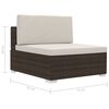 vidaXL Sofa Set Brown and cream white