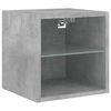 vidaXL 8 Piece TV Wall Units with LED Concrete Gray Engineered Wood