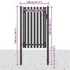 vidaXL Garden Fence Gate Steel 39.4x59.1" Anthracite