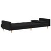 vidaXL Sofa Bed Black 100% polyester, wood, plastic, foam Large
