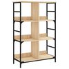 vidaXL Bookshelf Sonoma Oak Engineered wood, steel 30.9 x 13.0 x 46.3 in