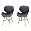vidaXL Dining Chair Set of 2 Black
