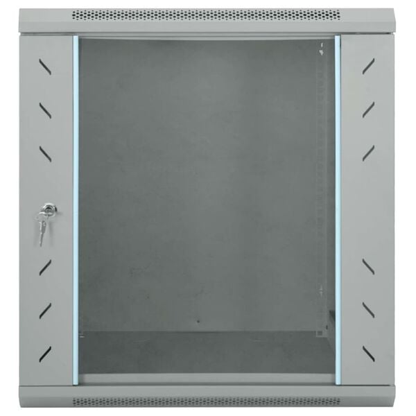 vidaXL Network Cabinet Grey 23.62 x 23.62 x 25.59 in Steel