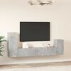 vidaXL TV Cabinet Set Set of 4 Concrete grey Engineered wood Large