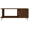 vidaXL Coffee Table Brown Oak Engineered Wood, Iron Medium Coffee Table