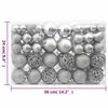 vidaXL Christmas Bauble Set Set of 111 Silver Polystyrene Various sizes