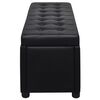vidaXL Storage Ottoman Black Artificial Leather Medium Storage Ottoman