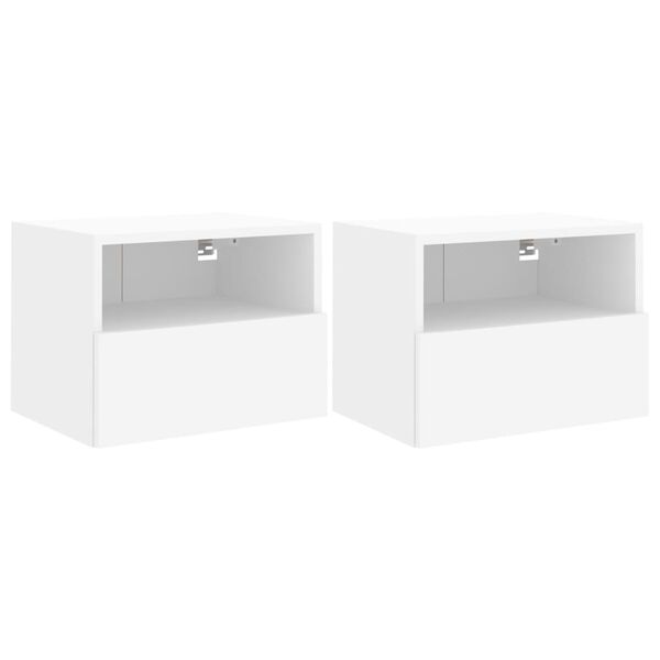 vidaXL TV Wall Cabinet Set of 2 White Engineered wood Small