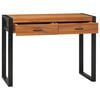 vidaXL Desk Teak Teak Wood, Plywood 39.4 in x 15.7 in x 29.5 in Desk