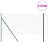 vidaXL Fence with Posts Gray 1.2 x 100 m PVC-coated steel