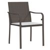 vidaXL Garden Dining Set Brown and Cream PE Rattan Large Modern