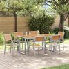 vidaXL Garden Dining Set 7 pcs Gray and brown 63" x 31.5" x 29.5