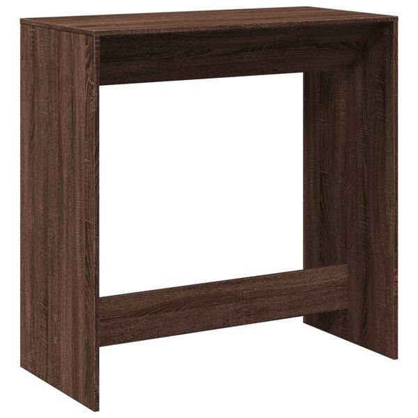 vidaXL Bar Table Brown Oak Engineered Wood Tall Durable Bar Table