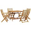 vidaXL Garden Dining Set Beige Solid acacia wood, Polypropylene Foldable