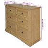 vidaXL Sideboard Brown Solid Pine Wood 43.3 x 16.9 x 31.9 in