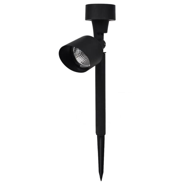 vidaXL Outdoor Solar Powered LED Spotlight Black 12 pcs