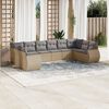 vidaXL Garden Sofa Set Beige, Light Grey