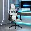 vidaXL Gaming Chair White and Black Faux Leather