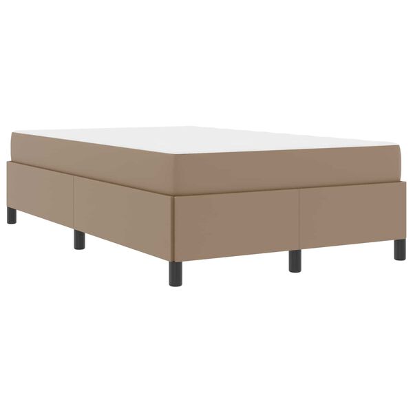 vidaXL Bed Frame with Mattress Cappuccino 47.24 x 78.74 in Fabric