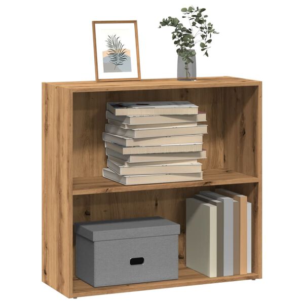 vidaXL Bookcase Artisian oak Engineered wood Medium Bookcase