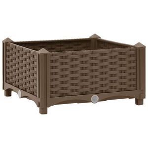 vidaXL Raised Bed Brown Polypropylene Medium Durable Raised Bed