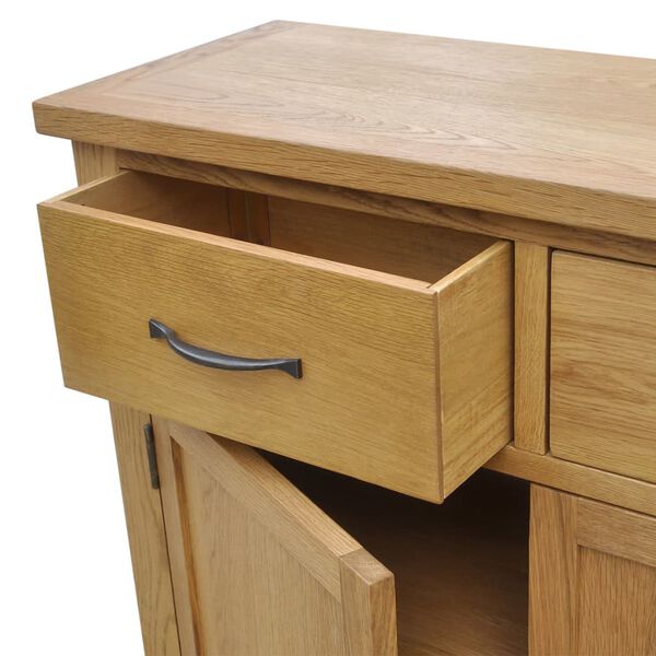 vidaXL Solid Oak Wood Sideboard 35.4"x13.2"x32.7"