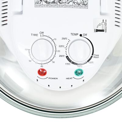 vidaXL Halogen Convection Oven with Extension Ring 1400 W 4.5 gal