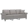 vidaXL 3-seater Sofa Light grey